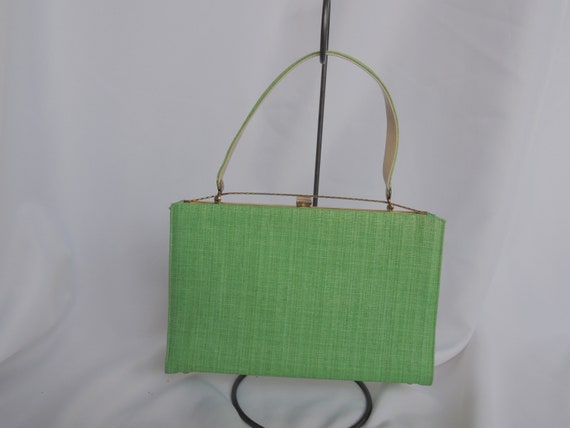 Vintage Green and Teal Blue Handbag Purse Evening… - image 2