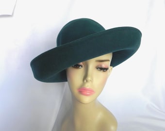 Vintage Frank Olive Wool Fedora Style Hat - Etsy Australia display picture 3