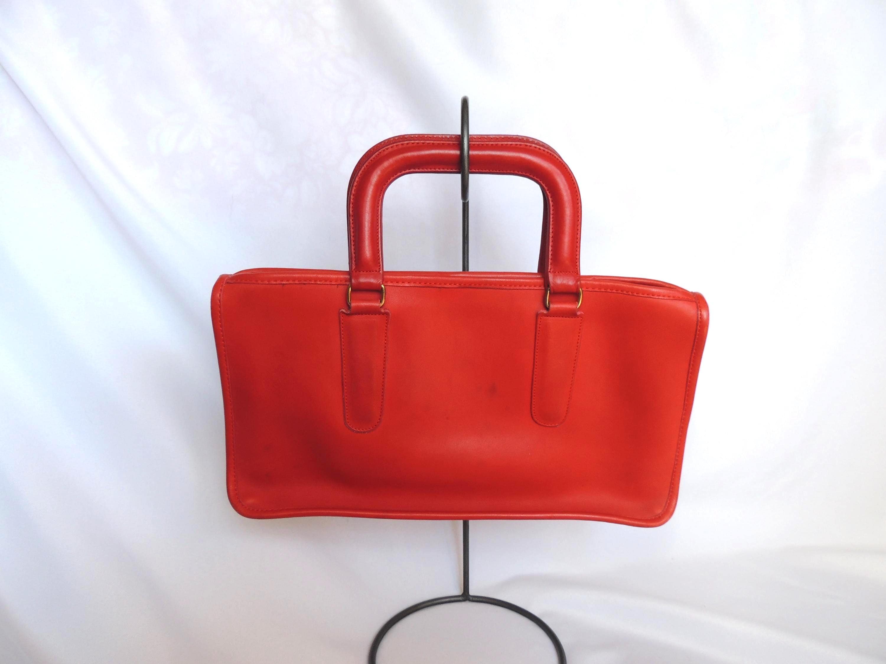 Vintage Bonnie Cashin for Coach Red Leather Slim Purse Handbag