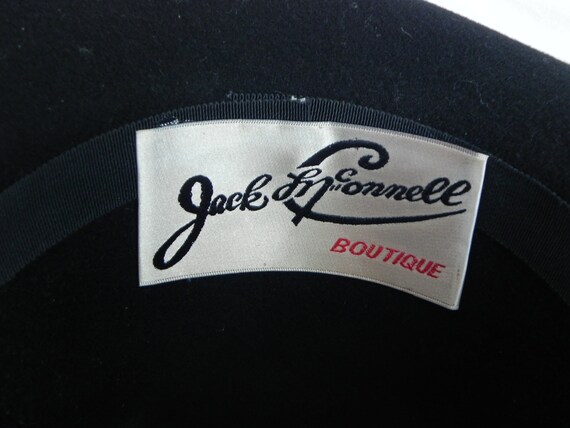 Buy Vintage Jack Mcconnell Black Wool Felt and Feathered  display picture 1
