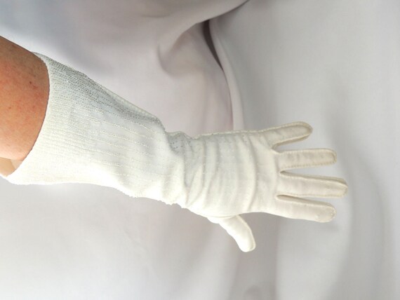 ladies dress cotton gloves DESIGNER LADIES WHITE COTTON DRESS GLOVES UNLINED SIZE 6.5