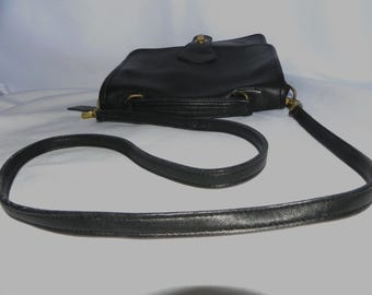 Coach Vintage Black Station Leather Crossbody Bag Shoulder Bag