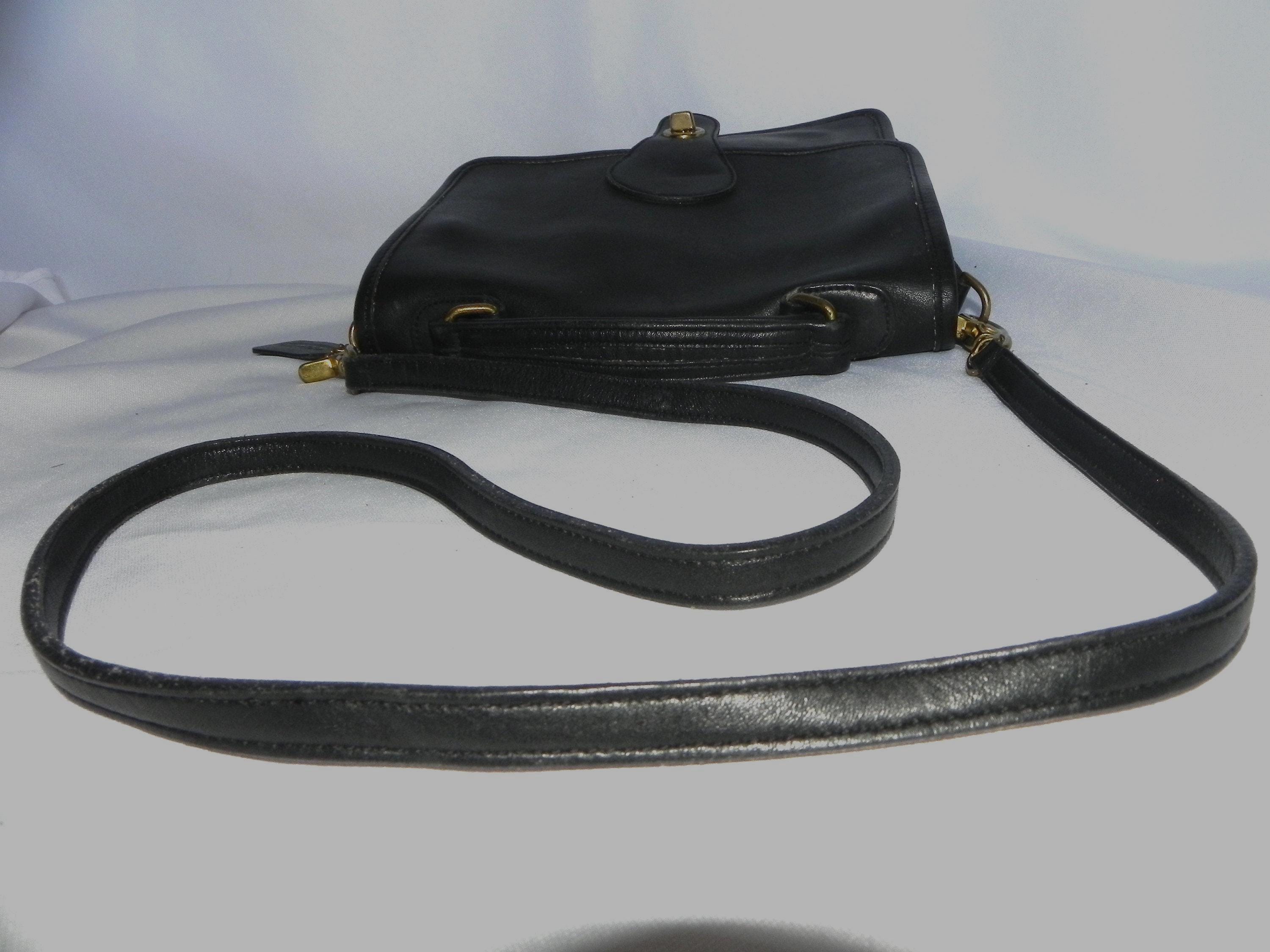 Coach Vintage Black Station Leather Crossbody Bag Shoulder Bag