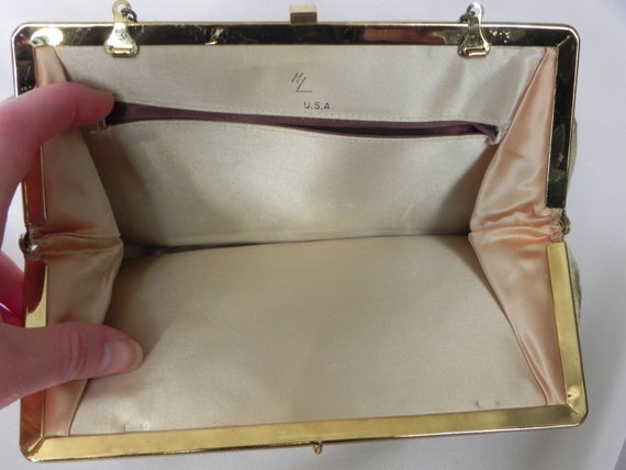 Gold Lame' Harry Levine Clutch Purse Evening Bag … - image 8