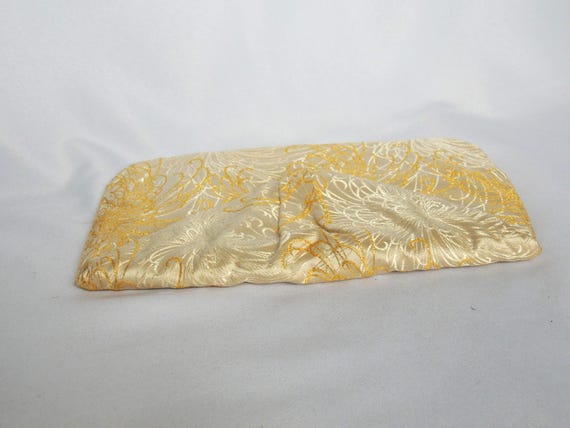 Vintage Coblentz Ivory and Gold Jacquard Fabric Clutch Purse Evening Bag by Coblentz Original View 5