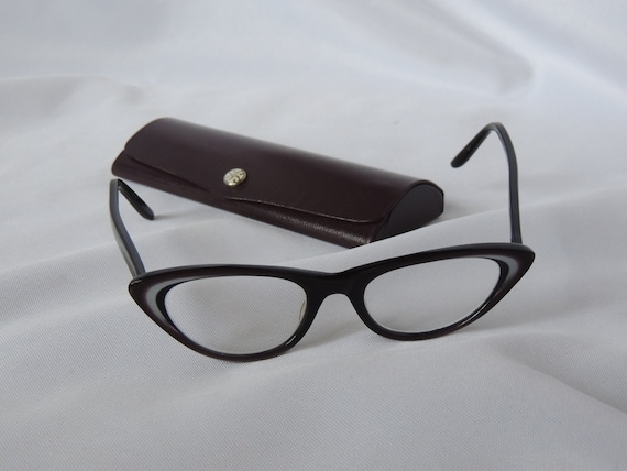 Vintage Brown  Cat Eye Glasses, Vintage Eye Glasse