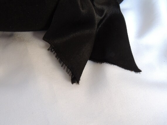 Vintage Black Wool Felt Antique Edwardian Turn of… - image 8