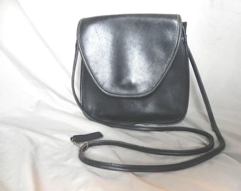 Coach Black Leather Lindsay Bag Medium Vintage Crossbody Bag