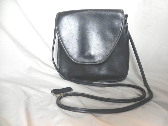 Coach Black Leather Lindsay Bag Medium Vintage Crossbody/messenger