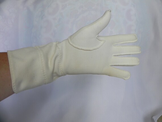 Ivory Off White Long Vintage Dress Gloves Evening… - image 2
