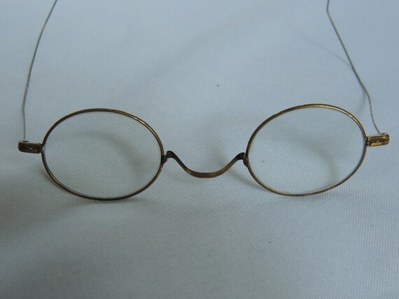 Antique Round Gold Spectacles Eye Glasses Eyewear… - image 3