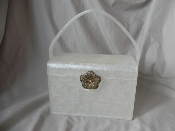 lucite box purse