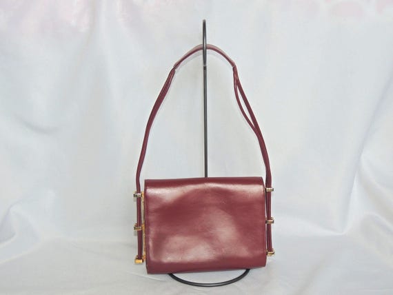 VINTAGE ハラコ ショルダーバッグ ボルドー タッセル Shoulder Bag