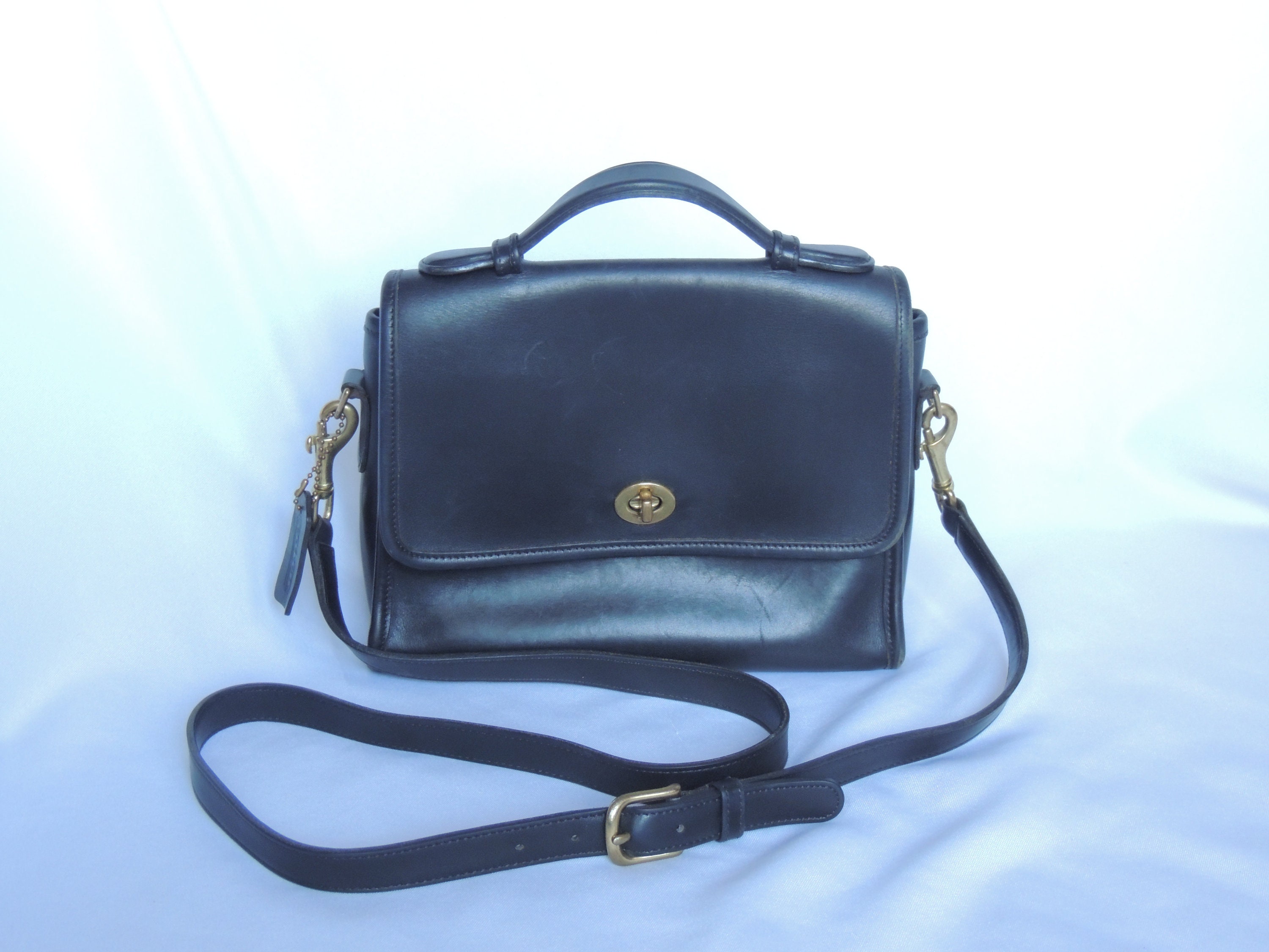 Courrèges Black Leather Shoulder Bag