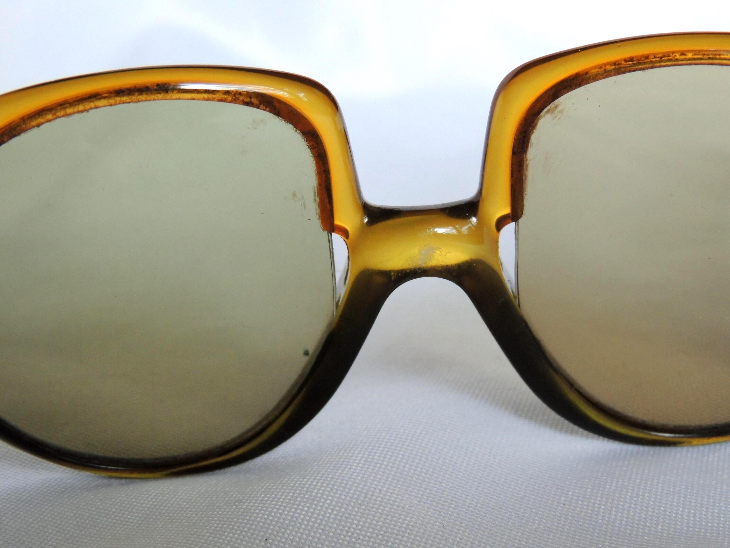 Vintage Givenchy Designer 1970's Oversized Boho Hippie Amber