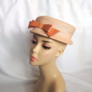 Vintage Astre 100% Felted Wool Light Pink Short Brim Domed Ridged Cloche Hat Pink Felt Cloche Hat: Vintage 1920s Style With Silk Roses - Etsy main image 3