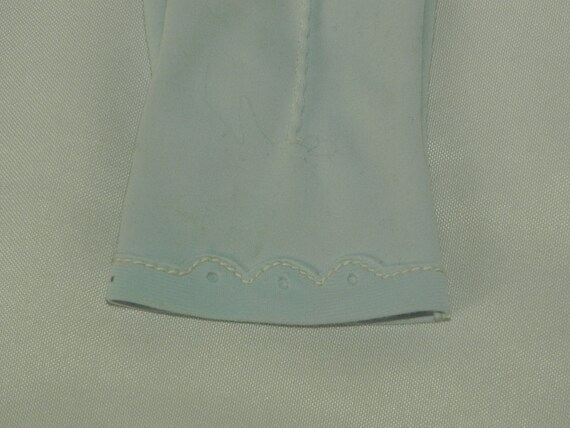 Lovely Vintage Light Blue Short Nylon Stretch Glo… - image 9