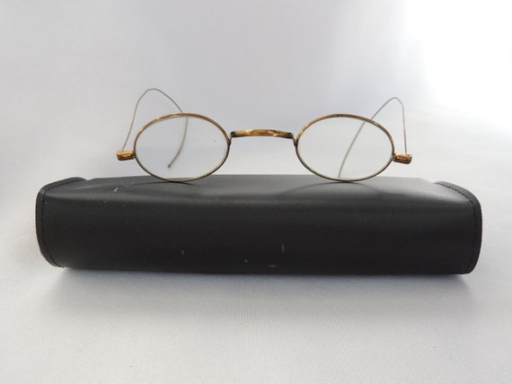 Antique Round Gold Spectacles Eye Glasses Eyewear… - image 1