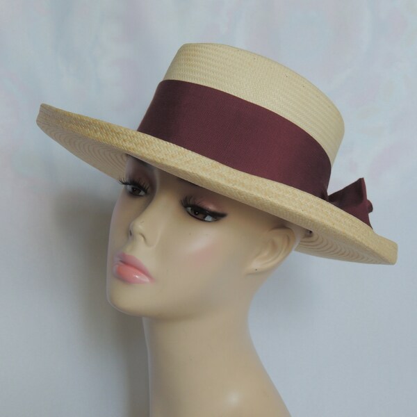 Straw Derby Hat Etsy