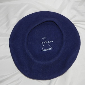 Sombrero de boina Kangol Vintage de lana Azul Marino Chic imagen 5