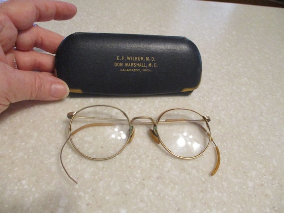 Antique 12K GF Spectacles with Orig. Case Kalamaz… - image 1