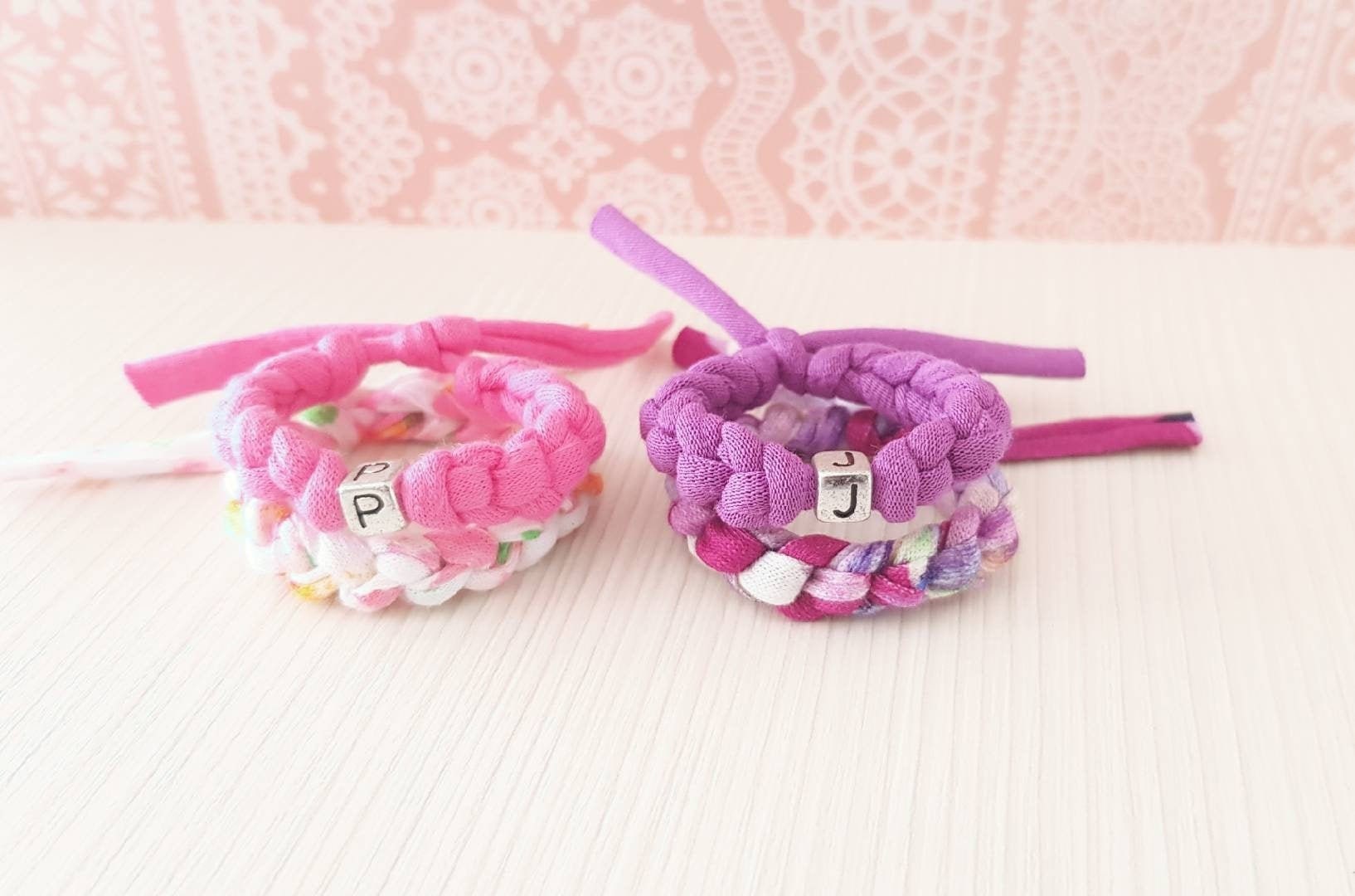 Twin girls ID bracelets Cotton bracelets for babies Tell Etsy
