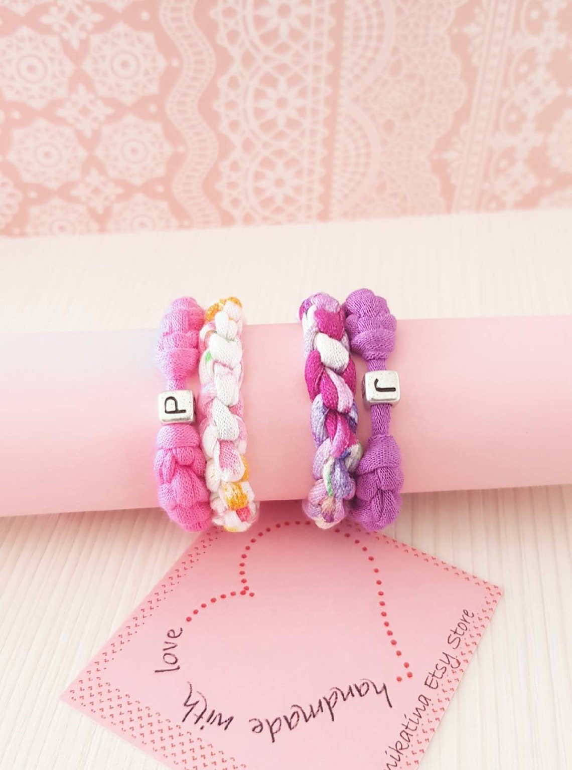 Twin Girls ID Bracelets Cotton Bracelets for Babies Tell Apart Etsy
