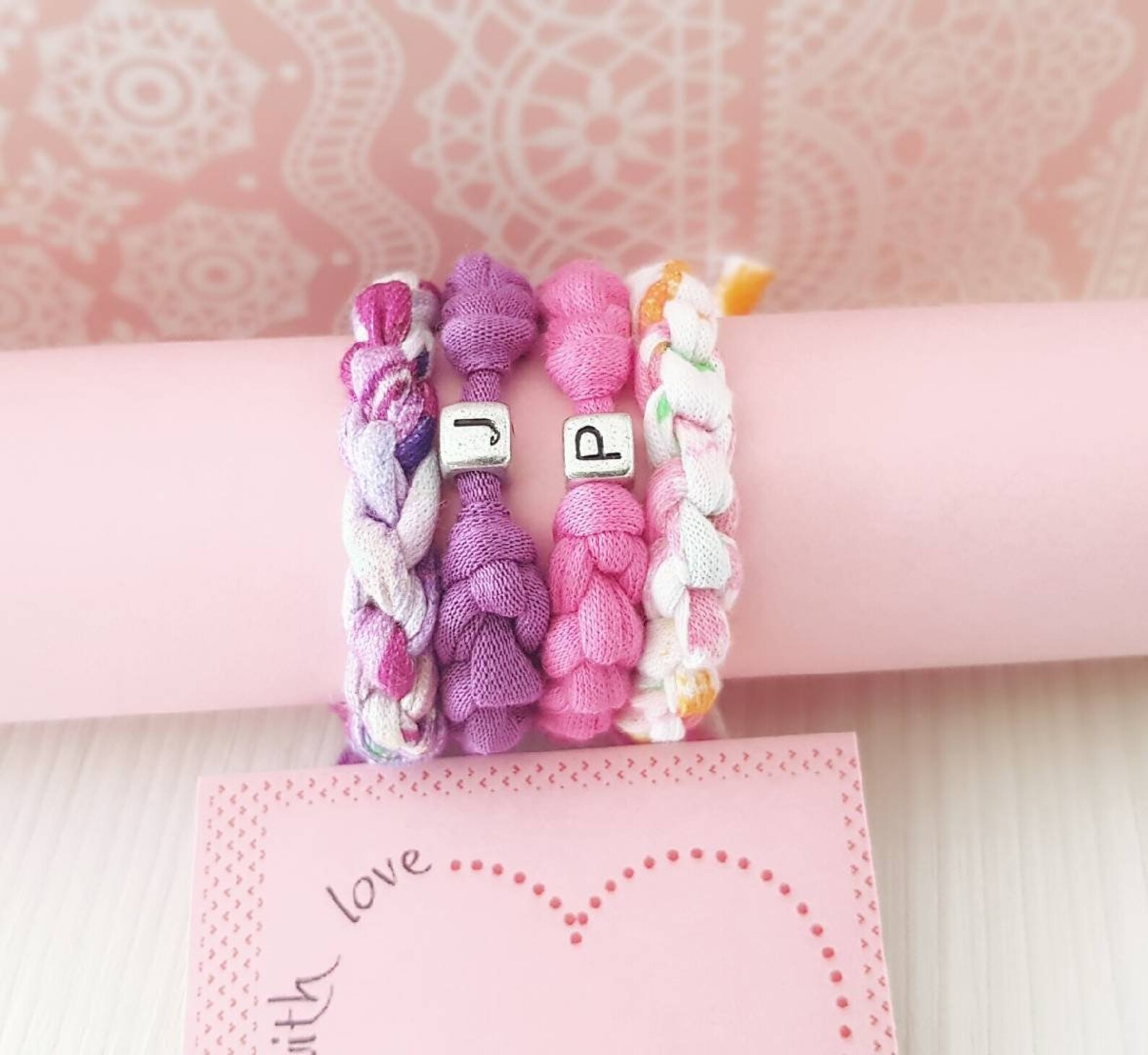 Twin girls ID bracelets Cotton bracelets for babies Tell Etsy