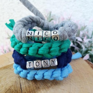 Twin boys bracelets  Personalized baby boy jewelry Twins ID Bracelets New Mum New Dad gift idea Baby bracelets Twins initials bracelets