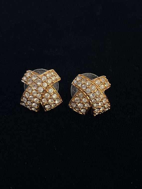 Swarovski cris cross stud earrings