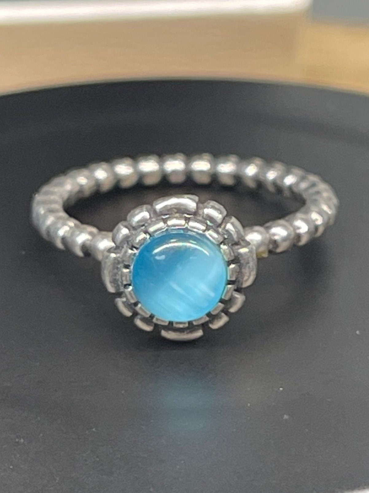 Blue stone ring pandora clearance
