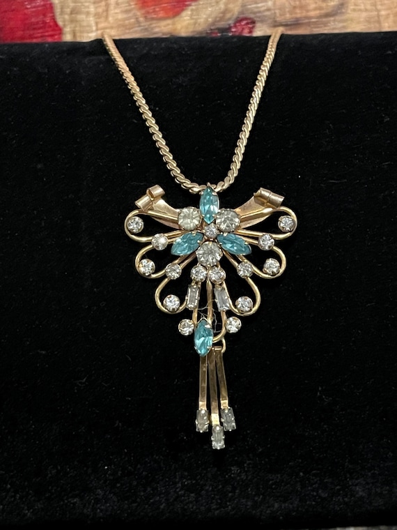 Vintage Star Art gold filled necklace and beautiful pendant.