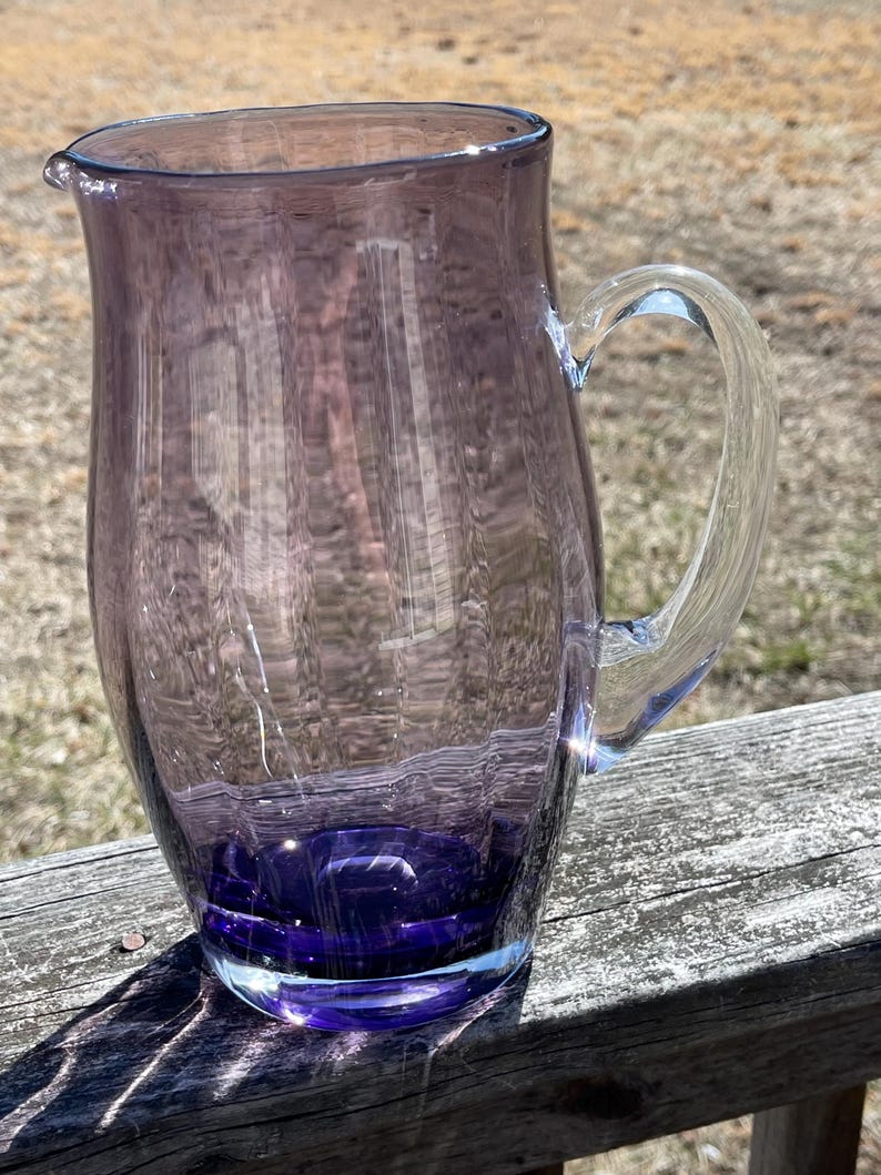 RARE Vintage William Yeoward Crystal Glass Pitcher Amethyst Color. - Etsy