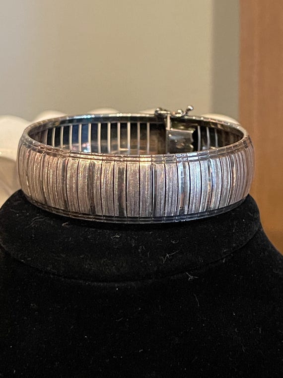 Sterling silver omega bracelet sale