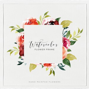 Floral Border Clipart Wedding Flower Frame Clip Art Boho Flower Clipart Wedding Invitation Clipart Floral Clipart Frames Digital Design PNG