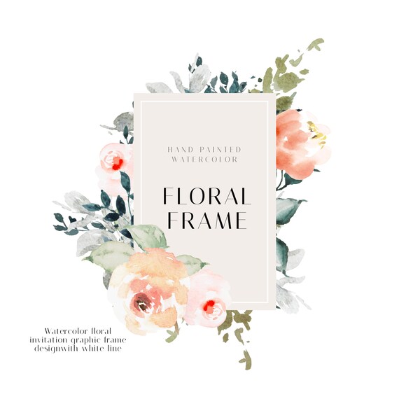 Marco floral Acuarela Bordes de flores Clipart Invitación a la - Etsy México Marco floral Acuarela Bordes de flores Clipart Invitación a la - Etsy México