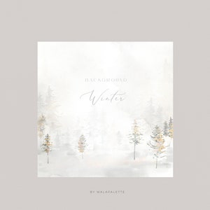 Aquarell Winter Clipart Hintergrund Clipart Aquarell Wald Clipart Hochzeit Clipart Digital Paper Aquarell Landschaft Natur Clipart