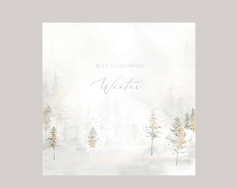 Watercolor Winter Clipart Background Clipart Watercolor Forest Clipart Wedding Clipart Digital Paper Watercolor Landscape Nature Clipart
