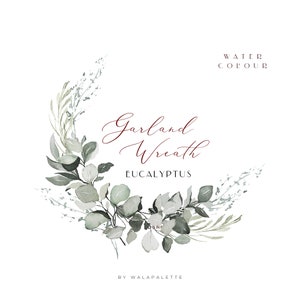 Aquarela Eucalipto Grinalda Aquarela Verde Casamento Clipart Floral Frame Clipart Aquarela Eucalyptus PNG Frame Grinalda Clipart