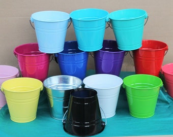 Extra Large Decorative Buckets with single handle, pails for party decorations, home decorations