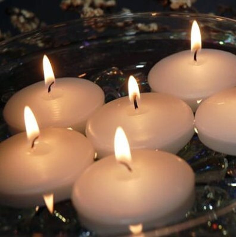 CLEARANCE 24 Candles 3 inch Unscented Floating Candles image 1