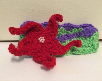 Diadema ariel de ganchillo