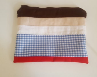 Kansas Girl Color Block Zipper Bolsa