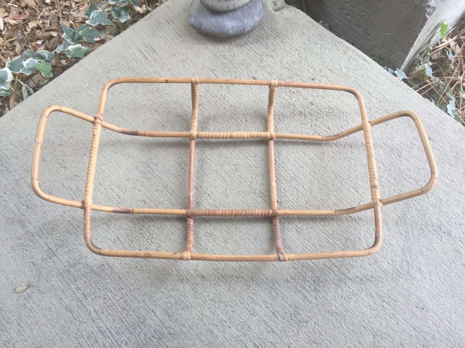 Beautiful Vintage Bamboo Casserole Basket/holder. Great Etsy