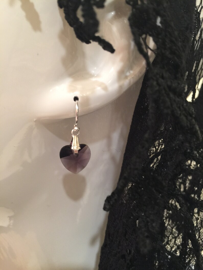 Teens./& Women Shipping Aqua,Purple Free U.S 3 Pairs of Crystal Heart Earrings Red Short Dangle 34 Great for Young Girls Pre Teens