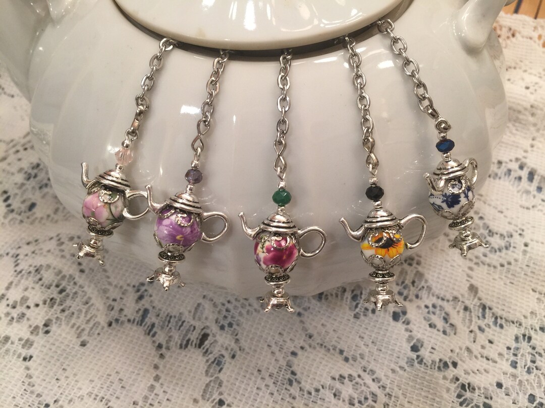 TEAPOTS. Cute Little Teapot Tea Bag Holders, Tea Infuser or Earrings