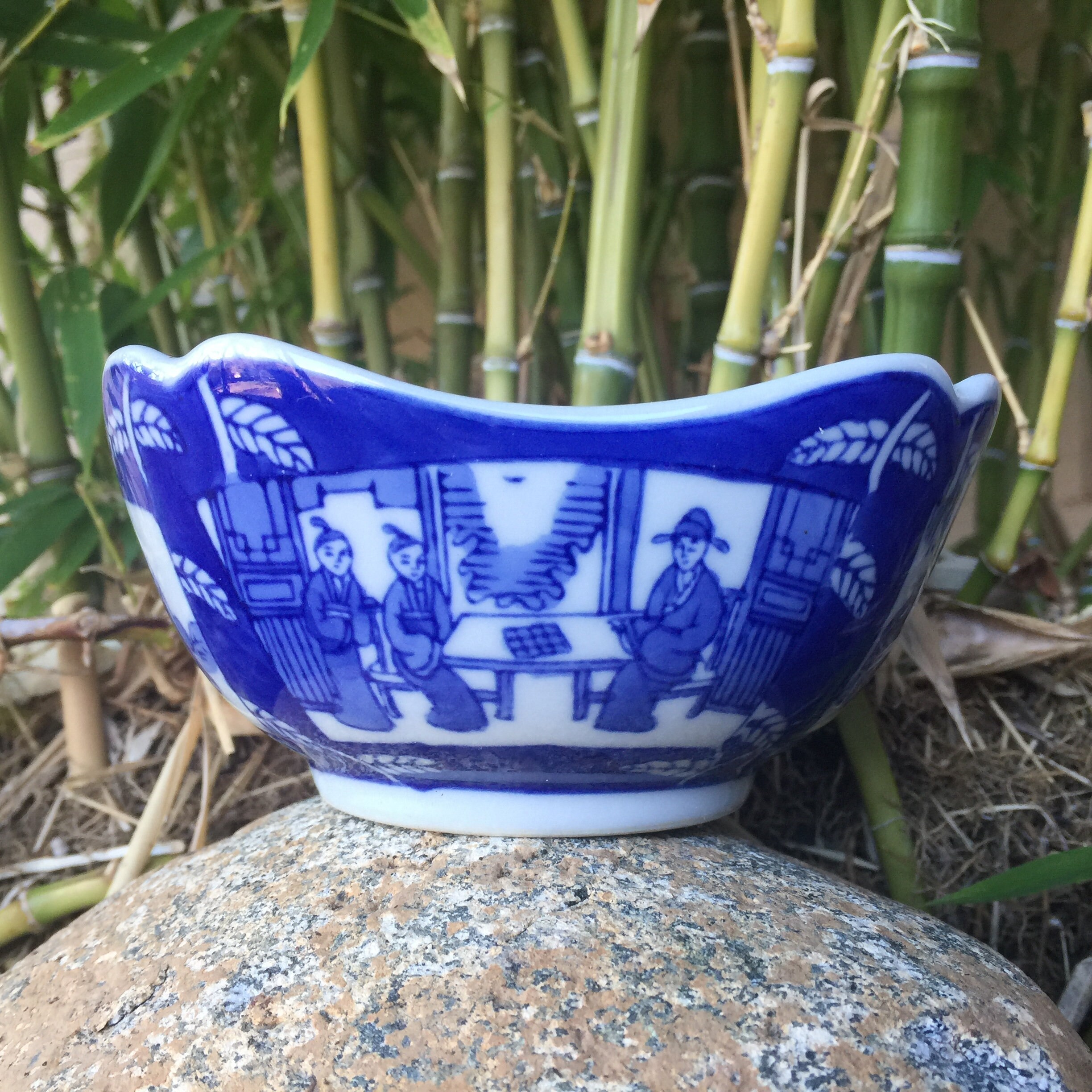 Square Chinese Bowl. Blue & White Porcelain Bowl. Etsy.de