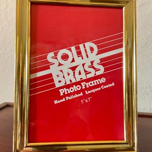 Solid Brass Photo Frame. 5 X 7 Table Photo Frame. Excellent Pre Owned Condition.