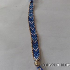 Chevron Friendship Bracelet Blue Ombré – Lee's Yarning