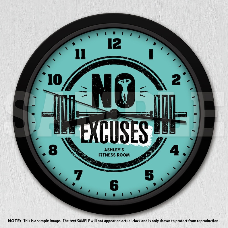 Gym Fitness Dumbbell Personalized Wall Clock ITEM106 Etsy